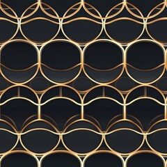 Poster - Elegant black and gold background featuring a luxurious and sophisticated pattern for various uses