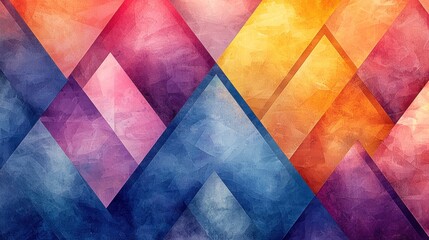 Poster - Vibrant Geometric Patterns in Bold Colors and Textures