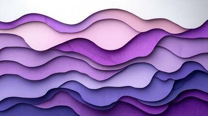 Poster - Elegant Layers of Purple and Lavender Shape Abstract Background Design