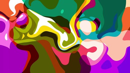 Poster - Colorful abstract psychedelic fluid background for summer music festival	