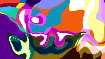 Poster - Colorful abstract psychedelic fluid background for summer music festival	