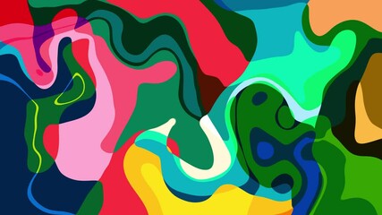 Poster - Colorful abstract psychedelic fluid background for summer music festival	