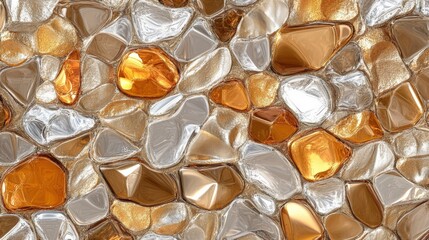 Poster - a close-up view of polished stones in warm hues, showcasing textures and colors, ideal for backgroun