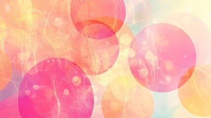Poster - Colorful Abstract Background with Soft Circles and Blurred Effects