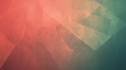 Poster - abstract geometric background with soft hues blending in a textured design for creative projects