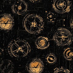 Poster - Stylish clock integrated with gears representing the perfect fusion of function and design