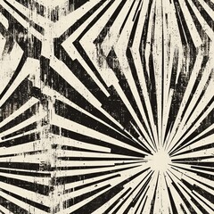 Poster - A black and white background featuring a dramatic burst of light creating a striking contrast