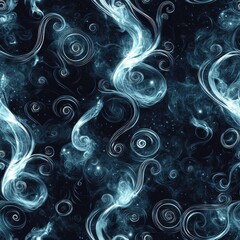 Poster - Striking blue and white swirl pattern creating a mesmerizing visual effect with artistic flair