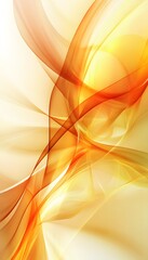 Poster - Abstract golden waves flow gracefully in a dynamic composition
