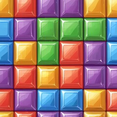 Poster - Engaging colorful background featuring a three-dimensional array of colorful cubes for visual interest