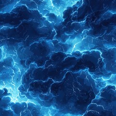 Poster - Deep blue and black background creating a dramatic and mysterious atmosphere for various uses