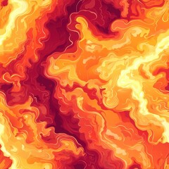 Poster - Intense background of fire with flames and smoke creating a dynamic and fiery atmosphere