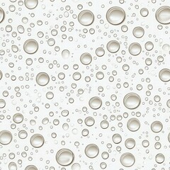 Poster - Delicate water bubbles forming breathtaking patterns on a pristine white background in studio lighting