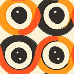 Poster - Intriguing pattern featuring repeating circles creating a unique and captivating design element