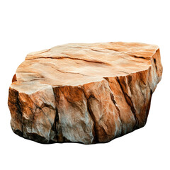 Poster - A unique rock formation displayed on a deep black background showcasing natural texture and intriguing details isolated on transparent background..