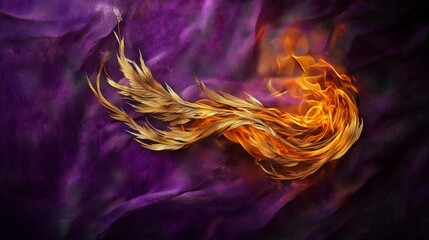 Leinwandbilder - Dynamic flowing kanok flame design in vibrant colors abstract art digital creation energetic artistic expression