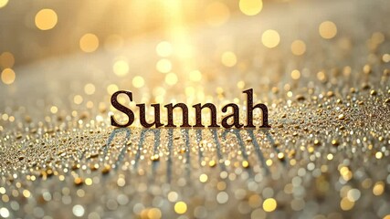 Aufkleber - The word sunnah is written in black letters on a white background. The letters are outlined in black and the background is a light color