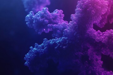 Poster - Abstract 3D rendering showcasing the intricacies of botulinum toxin molecules in vibrant colors. Generative AI