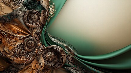 Fototapete - Intricate coiling lines and kanok motifs design art studio digital artwork creative space close-up aesthetic beauty