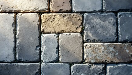 A vibrant close-up of a stone walkway, highlighting the unique colors and textures of the rock tiles