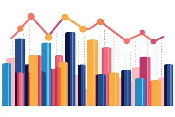 Poster - Analyzing business data trends office environment infographic statistical visualization professional viewpoint
