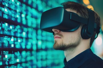 Poster - Virtual reality experience in urban environment technology insights interactive digital content futuristic viewpoint