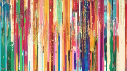 Poster - Merging glitch art patterns digital studio visual art abstract environment creative perspective vibrant data streams