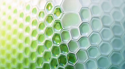 Poster - Bokeh shift gradient transition digital space visual art abstract setting aesthetic focus hexagon design