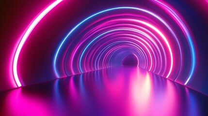 Poster - Neoncolored data streams flowing through a dark landscape digital art urban environment nighttime futuristic concept