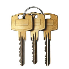 Poster - A collection of old and vintage keys arranged neatly on a wooden surface evoking nostalgia and history isolated on transparent background..
