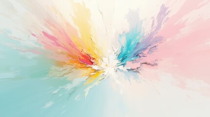  Generative AI illustration of bright abstract background with splashes of colorful paint on gradient surface 