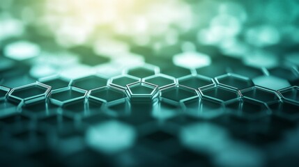 Poster - Soft focus hexagon bokeh abstract art digital creation gradient environment artistic viewpoint visual concept