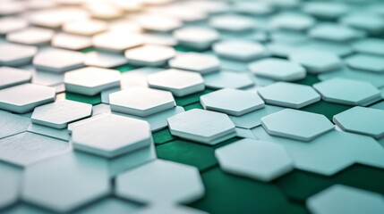 Poster - Hexagon bokeh soft focus event abstract space digital art gradient background close-up view artistic exploration