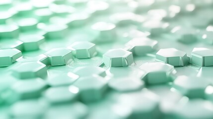 Poster - Soft focus hexagon bokeh abstract environment digital art gradient background dreamy viewpoint