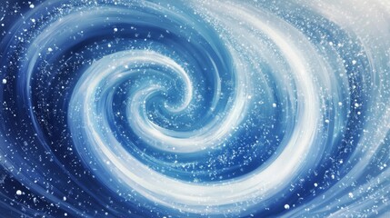 Poster - Swirling blue and white abstract patterns digital art online gallery artistic environment creative viewpoint mimicking aebe