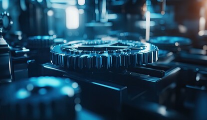 Poster - Industrial Gears in Operation