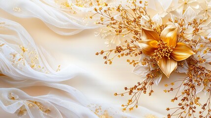 Aufkleber - Elegant dok kha floral pattern luxurious background art design soft textiles close-up cultural aesthetics