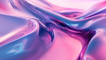 Poster - Abstract liquid flow, vibrant colors