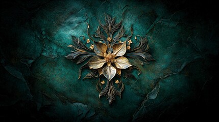 Poster - Ornate thai floral pattern art thailand digital artwork elegant macro view cultural inspiration