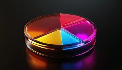 Poster - Colorful Pie Chart on Dark Background (1)