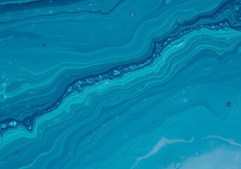 Poster - Abstract Teal Swirls: A mesmerizing study in fluid dynamics and color