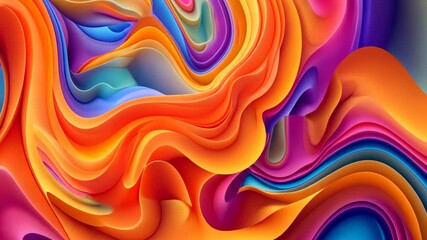 Poster - Vibrant abstract waves flow in dynamic colorful motion loop