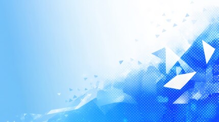 Poster - abstract blue gradient background with geometric shapes and soft textures for design use