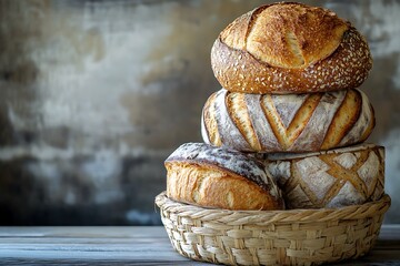 Sticker - Artisan Breads in a Basket - Freshly Baked