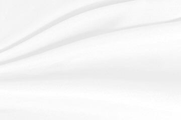 Fototapete - A white fabric texture with soft, flowing folds creating a gentle, abstract pattern