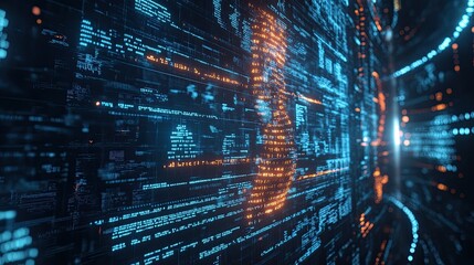 abstract binary code background