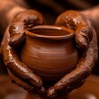 © Super - Clay Potter's Hands Shaping Vessel