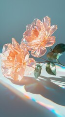 Poster - Vibrant floral artistry home decor digital indoor setting close-up contemporary aesthetic