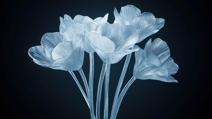 Poster - Delicate white floral arrangement studio minimalist close-up aesthetic beauty