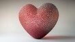 © NAIMAH - Red heart sculpture, studio shot, textured surface, subtle background, Valentine's Day